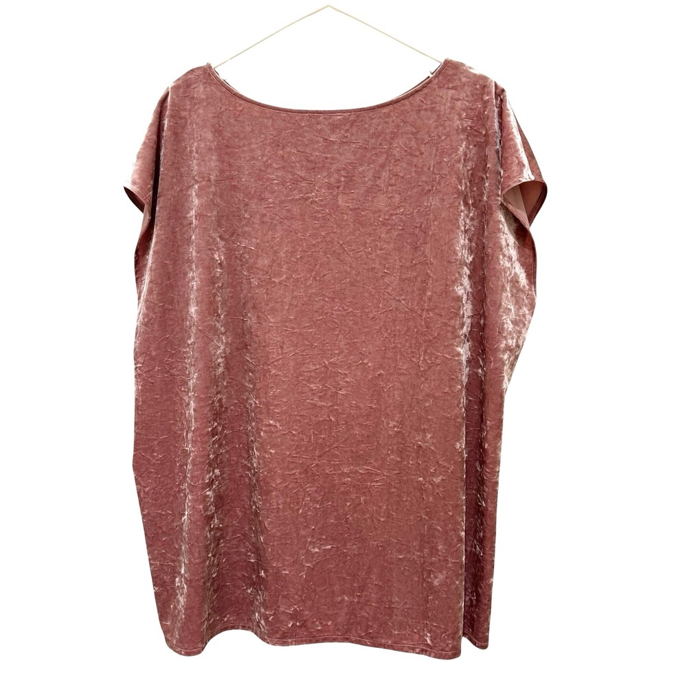 Vince Camuto Velvet Drop Shoulder Top Rose Soft Girl Regency Luxury Women's 2X - Picture 3 of 7
